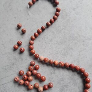 kraal jaspis rood 6 mm 55 stuks