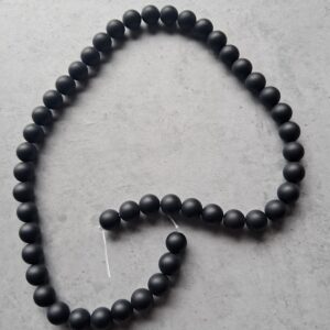 kraal onyx zwart 8 mm streng 48 stuks