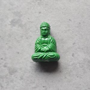 kraal acryl zittende boeddha groen 20 mm