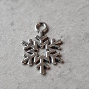 bedel zilver sneeuwvlok 18 mm x 15 mm