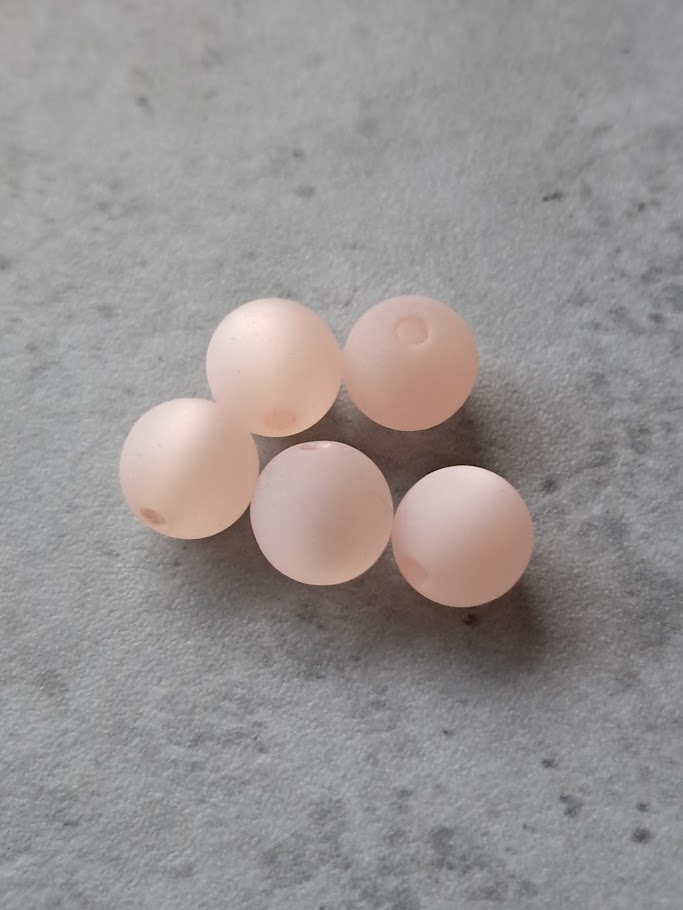 polaris kraal mat licht rose 8 mm