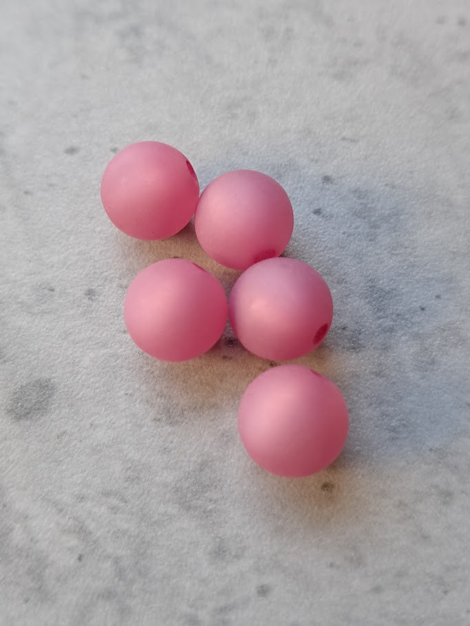 polaris kraal mat donker rose 8 mm