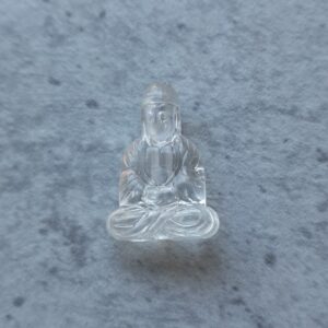 kraal acryl zittende boeddha helder 20 mm