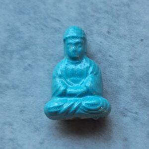 kraal acryl zittende boeddha turkoois 20 mm