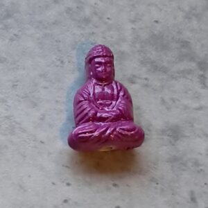 kraal acryl zittende boeddha pink 20 mm