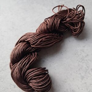 nylon koord donker bruin 1 mm 25 meter