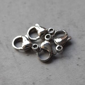 karabijn sluiting zilver 13 mm 4 stuks