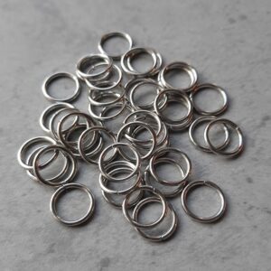 buigring zilver 10 mm x 1 mm 50 stuks