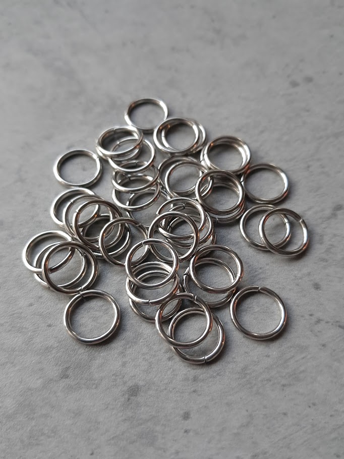 buigring zilver 10 mm x 1 mm 50 stuks