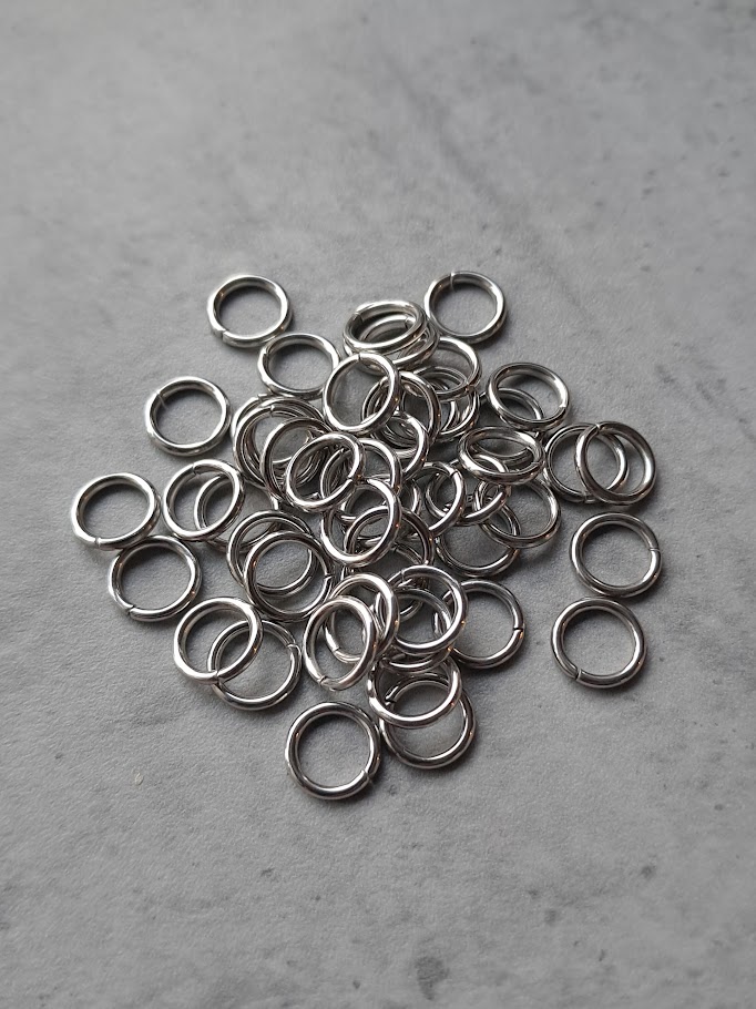 buigring zilver 8 mm x 1.2 mm 50 stuks