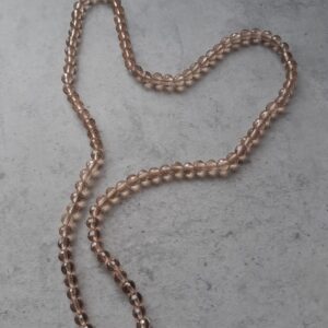 glaskraal facet geslepen taupe 6 mm streng 97 stuks