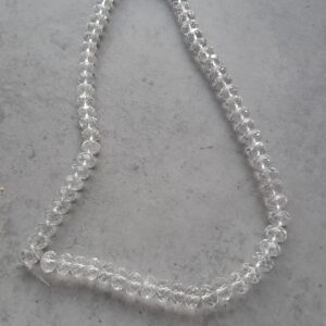 glaskraal facet geslepen rondel kristal 8 mm streng 72 stuks