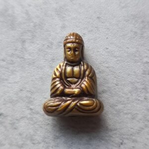 kraal acryl zittende boeddha brons 20 mm