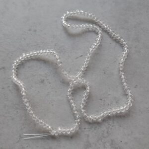 glaskraal facetkraal rondel helder kristal 3 mm streng 149 stuks