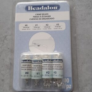 knijpkralen silver plated set 4 maten 500 stuks