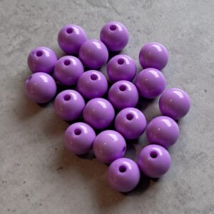 Kraal acryl shiny lilac 10 mm 20 stuks
