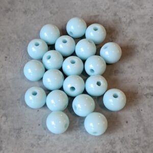 Kraal acryl DQ pastel blue 10 mm 20 stuks