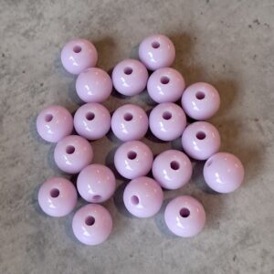 Kraal acryl DQ pastel lilac 10 mm 20 stuks