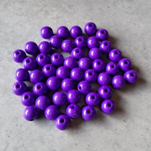 kraal acryl shiny dark purple 8 mm 50 stuks