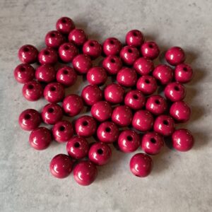 kraal acryl shiny burgundy brown 8 mm 50 stuks