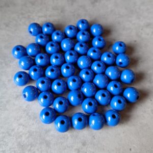 kraal acryl shiny blue 8 mm 50 stuks