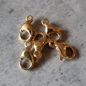 karabijn sluiting goud SS 9 mm 5 stuks