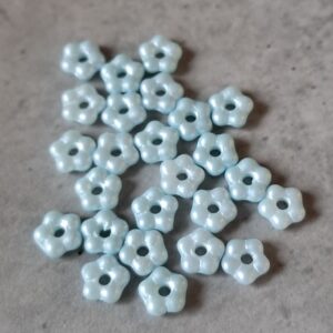Czech glas spacer bloem light blue 5 mm 25 stuks