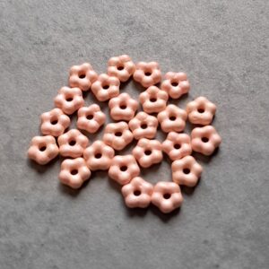 Czech glas spacer bloem blush pink 5 mm 25 stuks