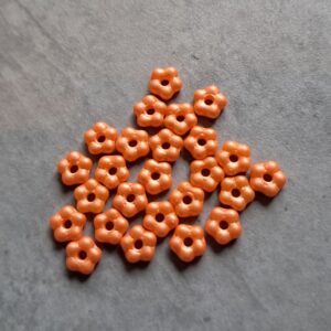 Czech glas spacer bloem orange 5 mm 25 stuks