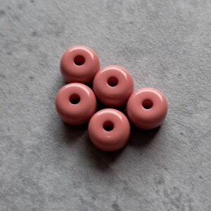 polaris kraal elements rondel 6 mm x 4 mm shiny rouge blush 5 stuks