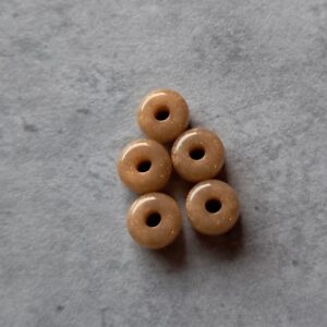 polaris kraal elements rondel 6 mm x 4 mm cedar brown 5 stuks