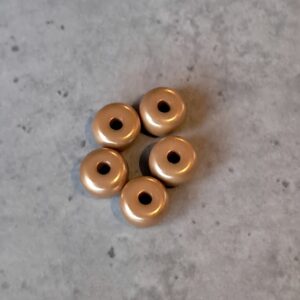 polaris kraal elements rondel 6 mm x 4 mm metallic shiny cedar brown 5 stuks