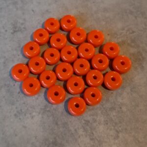 glaskraal rondel 6 mm orange 25 stuks