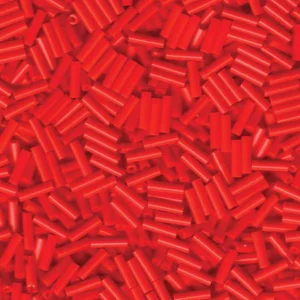 408 miyuki bugles opaque red 3 mm 5 gram