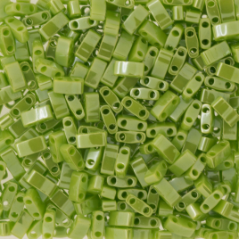 439 miyuki half tila opaque luster chartreuse 5 gram