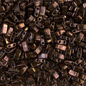 457B miyuki half tila metallic iris dark raspberry 5 gram