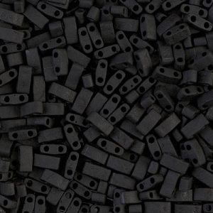 401F miyuki half tila opaque matte black 5 gram