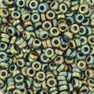 2008 miyuki spacer 3 x 1.3 mm metallic matte iris patina 5 gram
