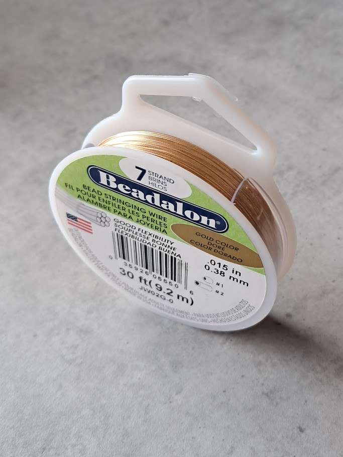 beadalon rijgdraad 7 draads 0.38 mm gold 9.2 meter