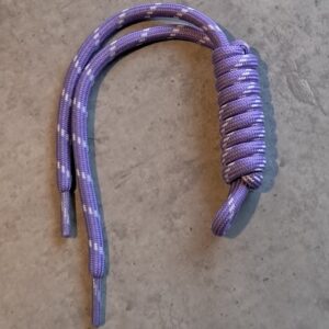 paracord sleutelhanger purple-white 26 cm x 13.5 cm