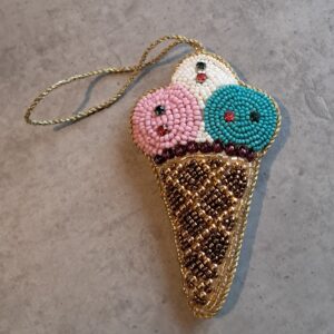 trendy hanger ijslolly brown-multicolour-gold 19 cm x 6 cm