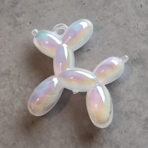 statement hanger ballon hond tansparent  45 mm x 45 mm