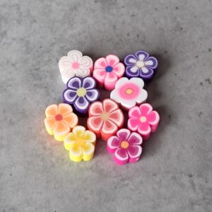 kraal polymeer bloem kleurenmix 9 mm 10 stuks