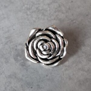 knoop roos zilver 19 mm