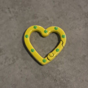 sleutelhanger hart yellow-green 25 mm x 26 mm x 4 mm