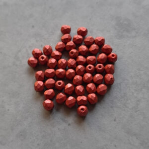 facetkraal Czech glas 4 mm lava red 50 stuks