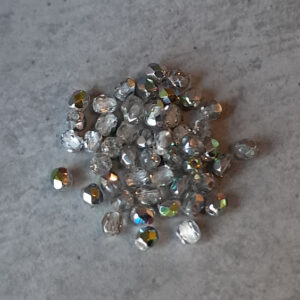 facetkraal Czech glas 4 mm crystal vitrail 50 stuks
