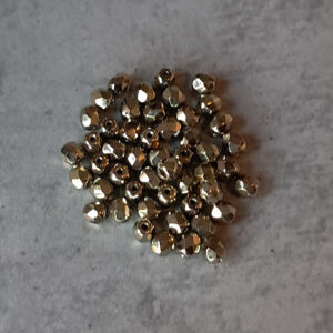 facetkraal Czech glas 4 mm crystal amber full 50 stuks