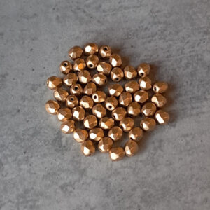 facetkraal Czech glas 4 mm aztec gold 50 stuks