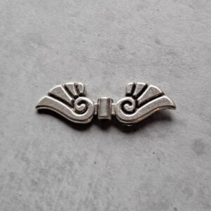 engelenvleugel tibetaans zilver 36 mm x 11 mm
